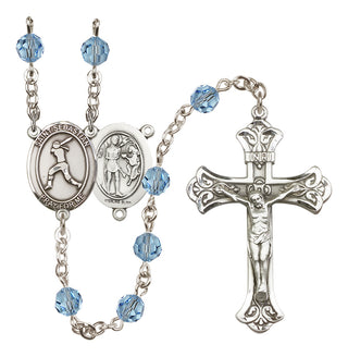 Sterling Silver 6mm Saint Sebastian / Softball Rosary