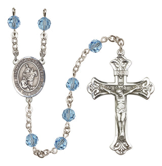 Sterling Silver 6mm San Martin Caballero  Engraved Catholic Rosaries