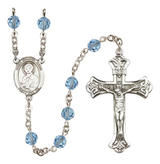 Sterling Silver 6mm Saint Dominic Savio  Engraved Catholic Rosaries