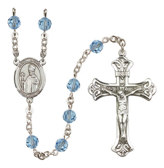 Sterling Silver 6mm Saint Austin  Engraved Catholic Rosaries