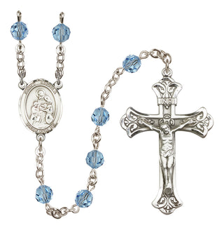 Sterling Silver 6mm Saint Angela Merici  Engraved Catholic Rosaries