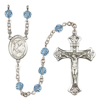 Sterling Silver 6mm Saint Dunstan  Engraved Catholic Rosaries