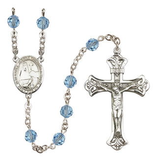 Sterling Silver 6mm Saint Jeanne Chezard de Matel  Engraved Catholic Rosaries