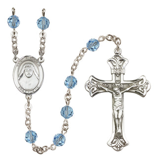 Sterling Silver 6mm Saint Alphonsa of India  Engraved Catholic Rosaries