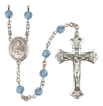 Sterling Silver 6mm St. Fidelis Rosary | Engravable