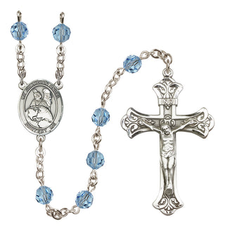 Sterling Silver 6mm Guardian Angel Protector  Engraved Catholic Rosaries