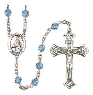 Sterling Silver 6mm Saint Emma Uffing  Engraved Catholic Rosaries
