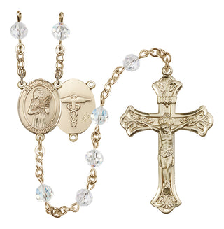 14kt Gold Filled 6mm Saint Agatha / Nurse Rosary