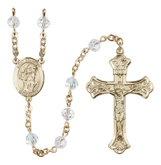 14kt Gold Filled 6mm Saint Boniface  Engraved Catholic Rosaries