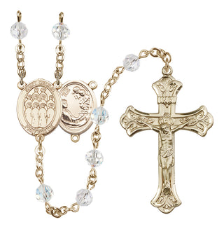 14 Karat Gold-Filled 6mm Austrian Crystal Saint Cecilia / Choir Rosary in Crystal