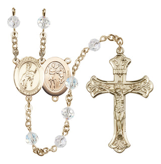 14kt Gold Filled 6mm Saint Sebastian / Rodeo Rosary