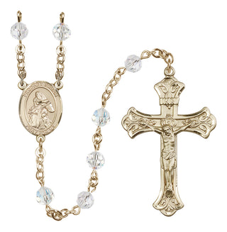 14kt Gold Filled 6mm Saint Isaiah  Engraved Catholic Rosaries