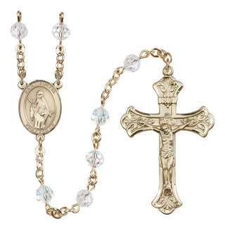 14kt Gold Filled 6mm Saint Amelia  Engraved Catholic Rosaries