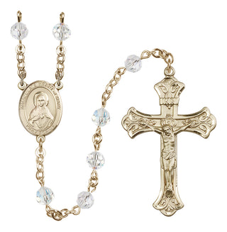 14kt Gold Filled 6mm Immaculate Heart of Mary  Engraved Catholic Rosaries