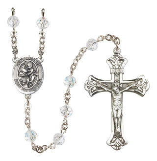 Sterling Silver 6mm San Antonio  Engraved Catholic Rosaries