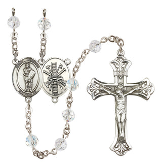 Sterling Silver 6mm Saint Florian/Firefighter Rosary