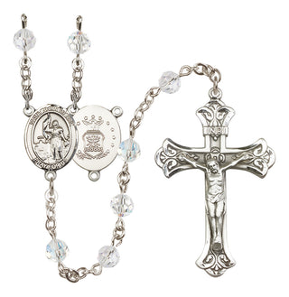 Sterling Silver 6mm Saint Joan of Arc / Air Force Rosary