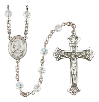 Sterling Silver 6mm Saint John Bosco  Engraved Catholic Rosaries