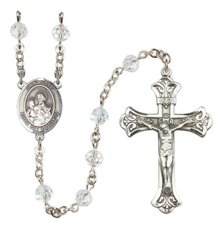 Sterling Silver 6mm Austrian Crystal San Jose Rosary in Crystal