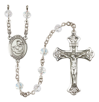 Sterling Silver 6mm Saint Thomas Aquinas  Engraved Catholic Rosaries