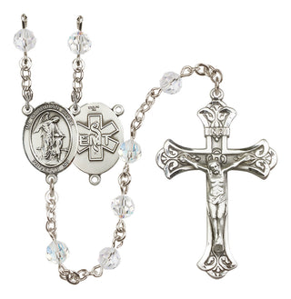 Sterling Silver 6mm Guardian Angel / EMT Rosary