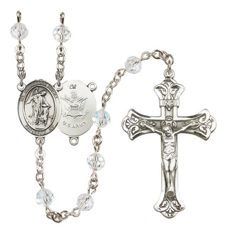 Sterling Silver 6mm Guardian Angel / Army Rosary