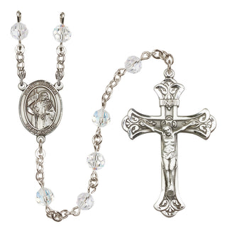 Sterling Silver 6mm Saint Ursula  Engraved Catholic Rosaries