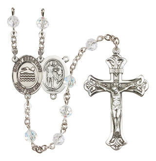 Sterling Silver 6mm Saint Sebastian/Swimming Rosary