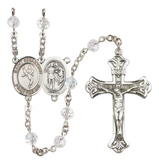 Sterling Silver 6mm Saint Sebastian/Martial Arts Rosary