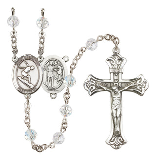 Sterling Silver 6mm Saint Sebastian/Surfing Rosary