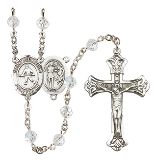 Sterling Silver 6mm Saint Sebastian/Field Hockey Rosary