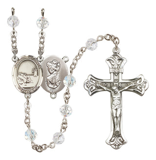 Sterling Silver 6mm Saint Christopher / Fishing Rosary