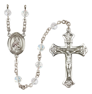 Sterling Silver 6mm Austrian Crystal Saint Matilda Rosary in Crystal