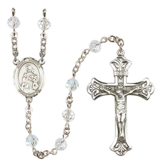 Sterling Silver 6mm Saint Angela Merici  Engraved Catholic Rosaries