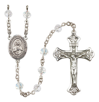 Sterling Silver 6mm Corazon Inmaculado de Maria  Engraved Catholic Rosaries