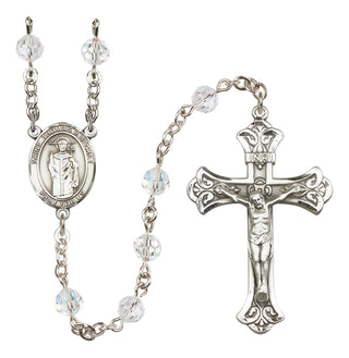 Sterling Silver 6mm Saint Thomas A Becket  Engraved Catholic Rosaries