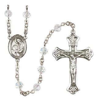 Sterling Silver 6mm Saint Paula  Engraved Catholic Rosaries