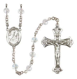 Sterling Silver 6mm Saint Kieran  Engraved Catholic Rosaries