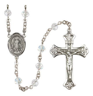 Sterling Silver 6mm Saint Juliana of Cumae  Engraved Catholic Rosaries