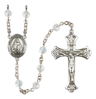 Sterling Silver 6mm Saint Theodora  Engraved Catholic Rosaries