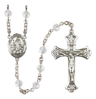 Sterling Silver 6mm Saint Bernadine of Sienna  Engraved Catholic Rosaries