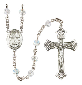 Sterling Silver 6mm Saint Daria  Engraved Catholic Rosaries