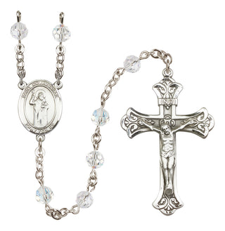 Sterling Silver 6mm Saint Columbkille  Engraved Catholic Rosaries