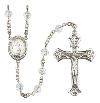 Sterling Silver 6mm Saint Jeanne Chezard de Matel  Engraved Catholic Rosaries