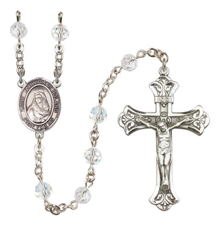 Sterling Silver 6mm Austrian Crystal Saint Jadwiga of Poland Rosary in Crystal