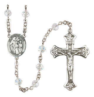 Sterling Silver 6mm Guardian Angel w/Children  Engraved Catholic Rosaries