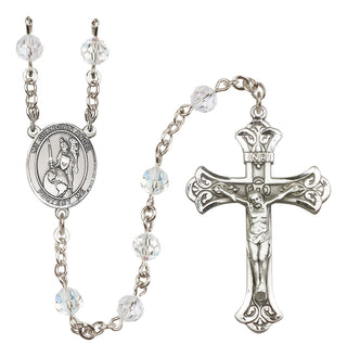Sterling Silver 6mm Guardian Angel of the World  Engraved Catholic Rosaries