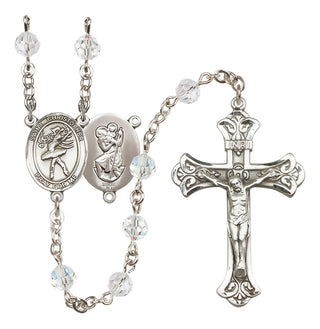 Sterling Silver 6mm Saint Christopher/Dance Rosary