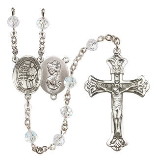 Sterling Silver 6mm Saint Christopher / Karate Rosary