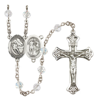 Sterling Silver 6mm Saint Sebastian / Hockey Rosary